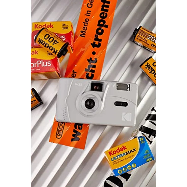 KODAK M35 DA00255 Kamera, wiederaufladbar, 35 mm, Weitwinkelobjektiv, optischer Sucher, integrierter Blitz, AAA-Batterie, Grau – Bild 5