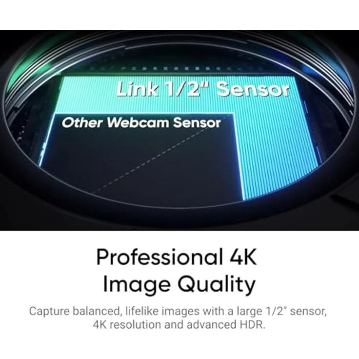 Insta360 Link 2, PTZ 4K Webcam mit 1/2 Zoll Sensor, AI-Tracking, Gestensteuerung, HDR, Mikrofon mit Geräuschunterdrückung für Laptop und Live-Streaming – Bild 5