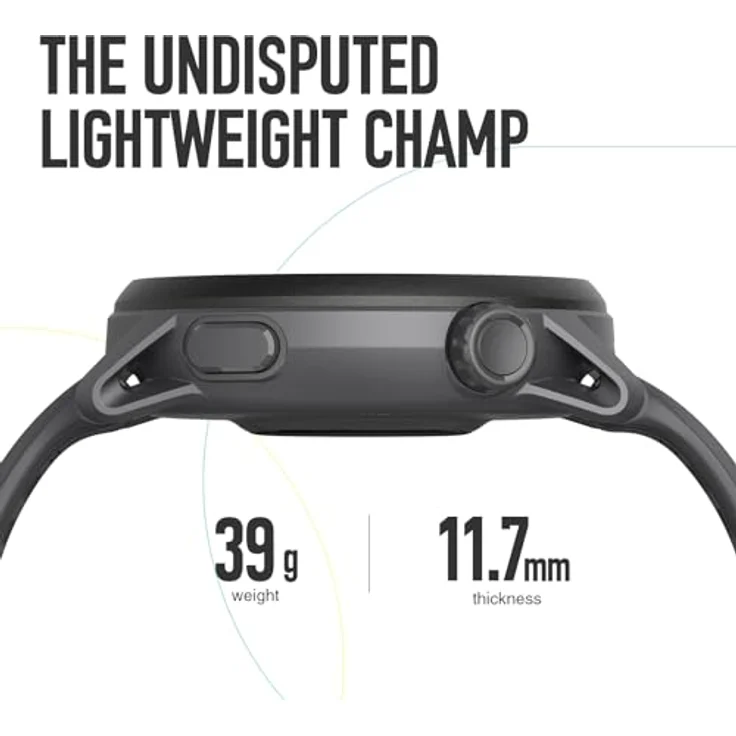 COROS PACE 3 Sportuhr GPS, leicht und komfortabel, 24 Tage Batterielaufzeit, Dual-Frequency GPS, Herzfrequenz, Navigation, Schlaftracking, Laufen, Radfahren und Skifahren (Schwarz Silikon) – Bild 2