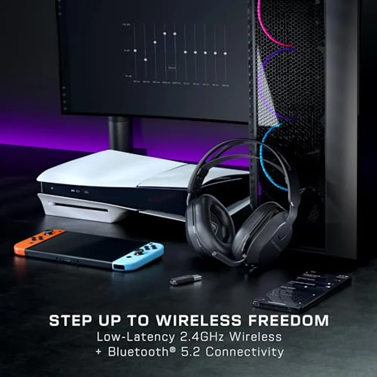 Turtle Beach Stealth 500 Schwarz Playstation Kabelloses Gaming Headset mit 40 Stunden Akkulaufzeit & Bluetooth, für PS5, PS4, Nintendo Switch, PC and Mobile – Bild 2