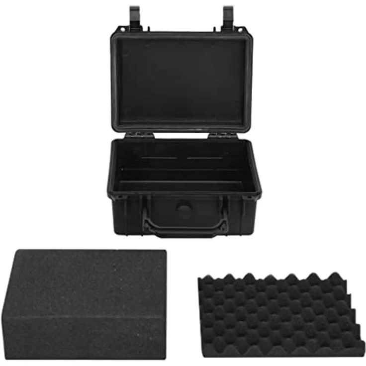 vidaXL Flugkoffer Tragbar Transportkoffer Fotokoffer Kamerakoffer Schutzkoffer Universalkoffer Aufbewahrungskoffer Schwarz 30x22x10cm PP – Bild 2