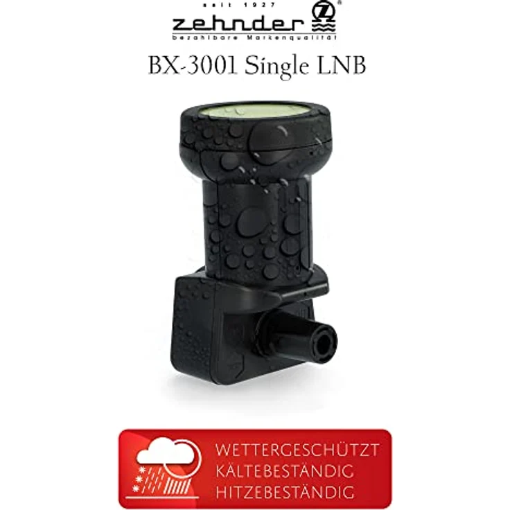 Zehnder Single LNB Satellitenkopf für 1 Teilnehmer mit Sun Protect UV Schutz und Wetterschutzkappe - 40mm Feed -4K Ultra HD - Satellite LNB - Digital - 1Fach - 4G 5G LTE Abschirmung| BX-3001 – Bild 4