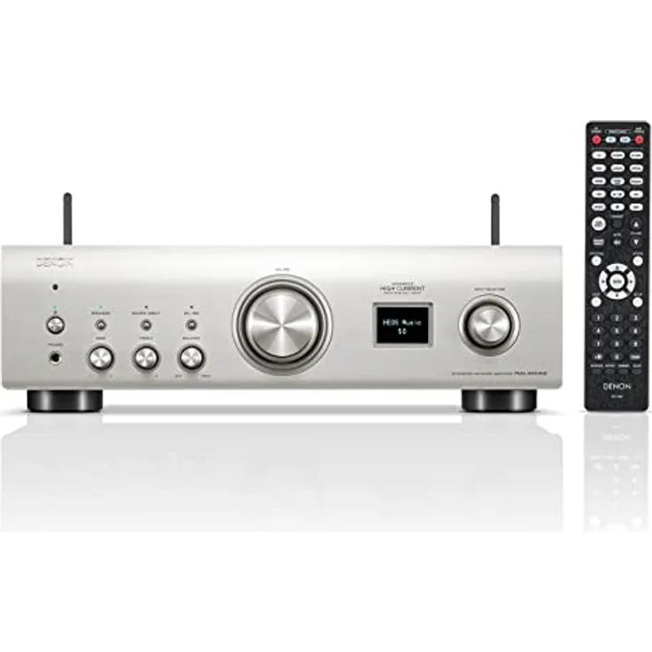Denon PMA-900HNE HiFi Verstärker, Stereo Verstärker Mit HEOS Built-in, 2x85W, Eingebauter Phono-Vorverstärker, Hi-Res Zertifiziert, AirPlay 2, Bluetooth, Silber