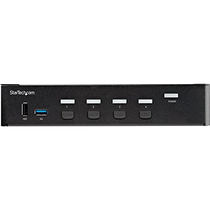 StarTech.com 4 Port HDMI KVM Switch - Einzelmonitor 4K 60Hz Ultra HD HDR - HDMI 2.0 KVM Switch mit 2 Port USB 3.0 Hub (5 Gbit/s) und 4X USB 2.0 HID, Audio - Hotkey - TAA (SV431HU34K6) – Bild 2