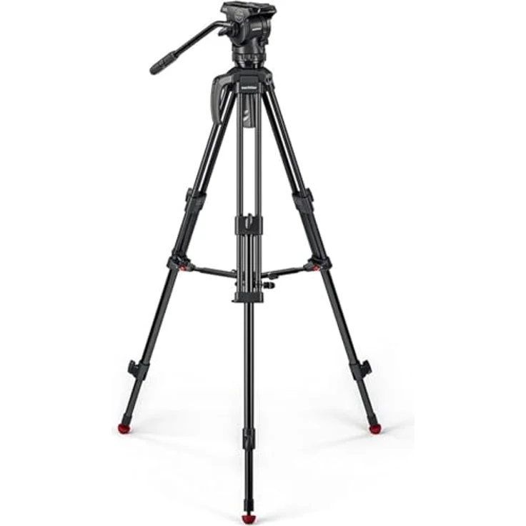 Sachtler Stativ System Ace M MS Mk II (1001M), Kamera-Zubehör mit 2-stufigem Aluminiumstativ, unterstützt Nutzlasten bis zu 4 kg (8,8 lbs), 5 Stufen des Gegengewichts, Sachtler-Drag mit 3 + 0 Schritten. – Bild 2