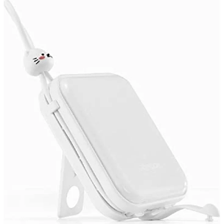 COFI 1453 Joyroom Powerbank mit USB-C- und iPhone Kabel und Ständer Cutie Series 10000mAh 22,5W (JR-L008) Weiß - Schnellladefunktion, 3 Ausgänge, integrierter Ständer – Bild 2