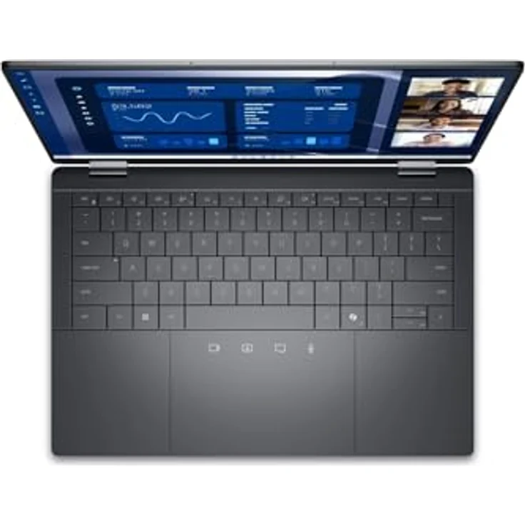 DELL Latitude 9450 2-in-1, Business Convertible mit 14" QHD+ Touchscreen, Intel Core Ultra 7 165U, 16 GB RAM, 512 GB SSD, Onboard Graphics, grau, Windows 11 Pro – Bild 2