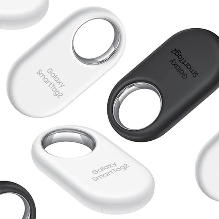 Samsung Galaxy SmartTag2 Bluetooth-Tracker, Kompassansicht, Suche in der Nähe, mit bis zu 500 Tage Laufzeit, wassergeschützt, Schwarz/Weiß (4 Stück) – Bild 3