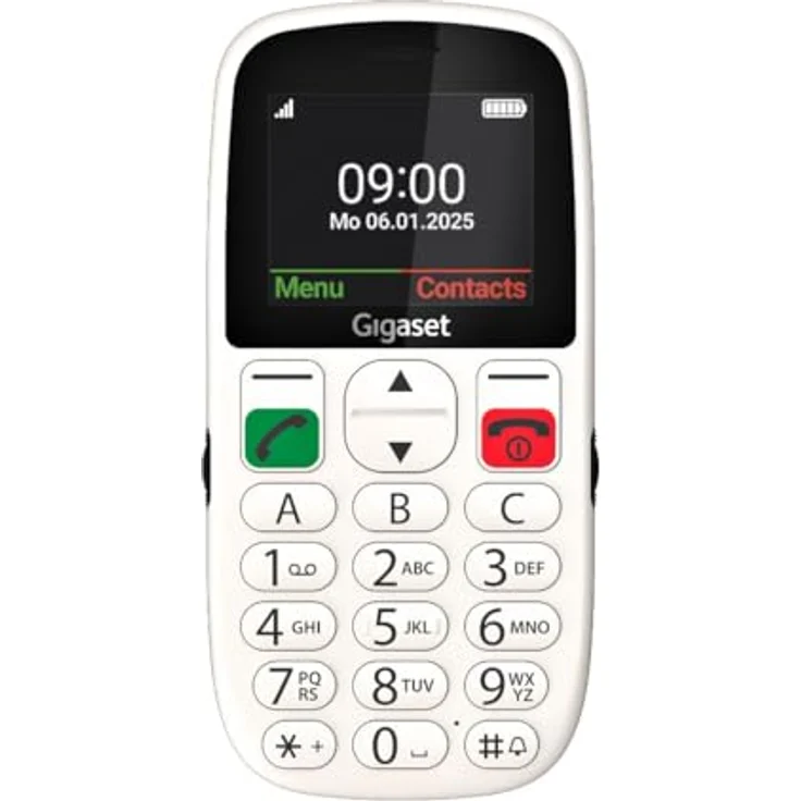 Gigaset GL395, Mobiltelefon mit 2,2 Zoll Display, SOS-Notruftaste, IP44 Schutz, Weiß – Bild 1