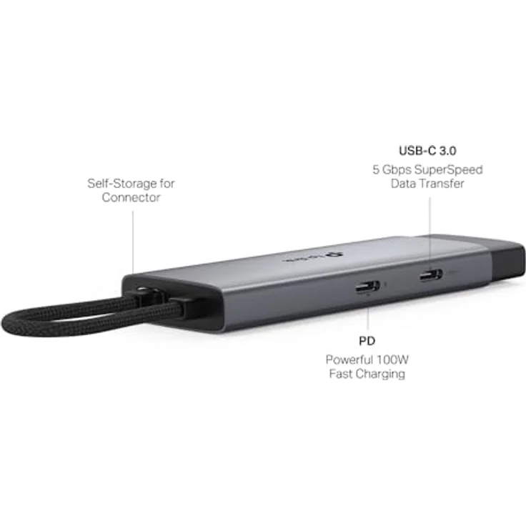 TP-Link UH5020C USB C Hub PD100W, 4K 60Hz HDMI, 1×USB-C 3.0, 2×USB-A 3.0, Plug & Play, Kompatibel mit Mac OS, Windows, Linux, iPadOS, iOS, Android, ChromeOS, Nintendo in Schwarz – Bild 2