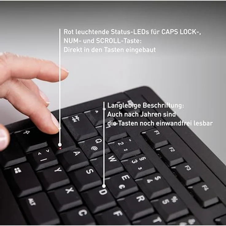 CHERRY STREAM - Tastatur - USB - GB QWERTY - CHERRY SX - Schwarz (JK-8500GB-2) – Bild 6