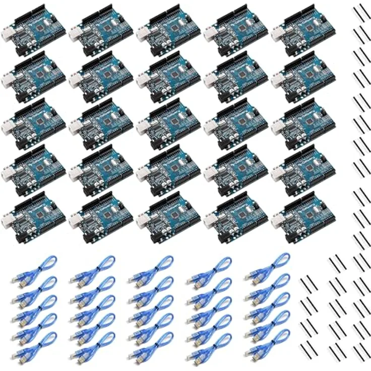 AZDelivery 25 x Mikrocontroller Board AZ-ATmega328-Board mit USB-Kabel inklusive E-Book, ideal für Einsteiger und Profis!