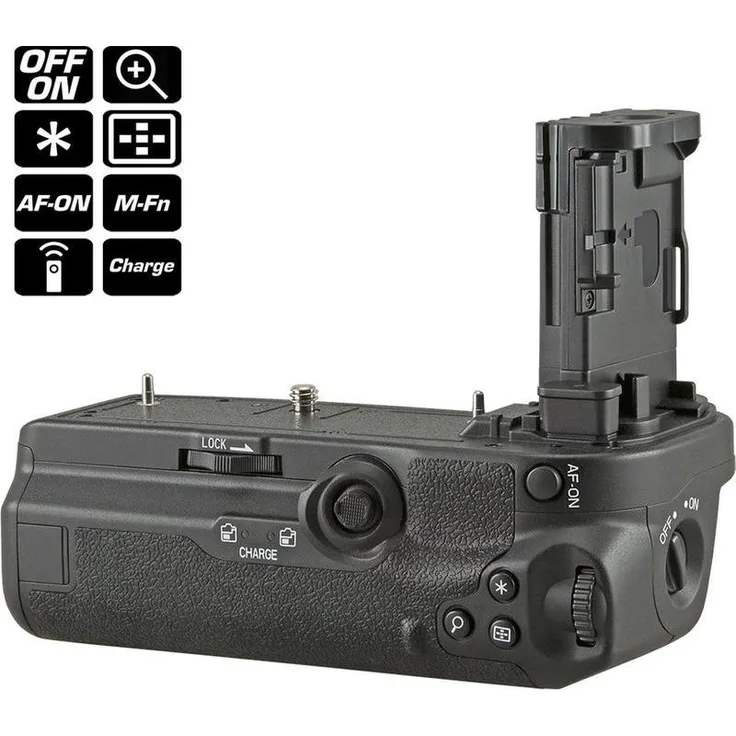 Jupio Battery Grip JBG-C019 für Canon EOS R5 (C) / R6 (BG-R10), 2.4 GHz mit drahtloser Fernbedienung, USB-C Ladefunktion, schwarz