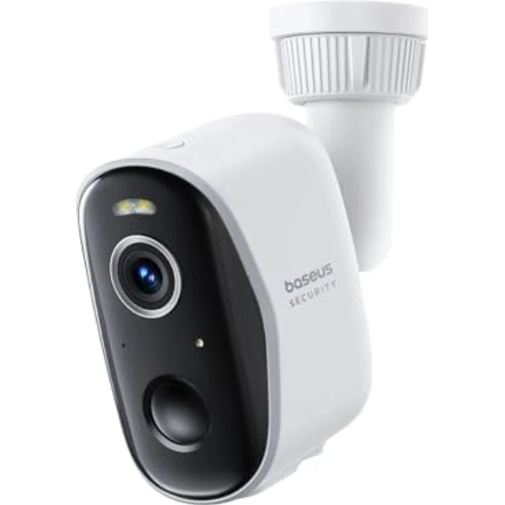 Baseus N1 Outdoor Camera, Netzwerkkamera mit 2560 x 1440 Pixeln, Weiss, 8 LED-Monde für Tag und Nacht Überwachung – Bild 1