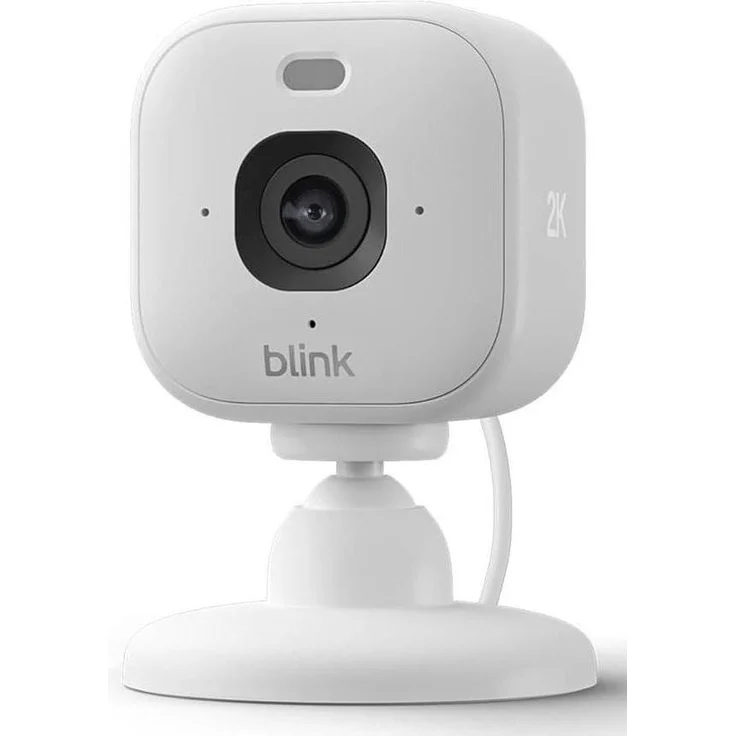 Ring Blink Mini 2K, Netzwerkkamera mit 2560 x 1440 Pixeln, kabellos, Weiss