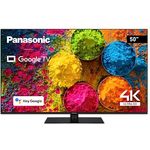 Panasonic TX-50MX700E, 50 Zoll 4K Ultra HD LED Smart TV, High Dynamic Range (HDR), Dolby Atmos & Dolby Vision, Google TV, Google Assistant, Chromecast, Mittelfuß, Schwarz