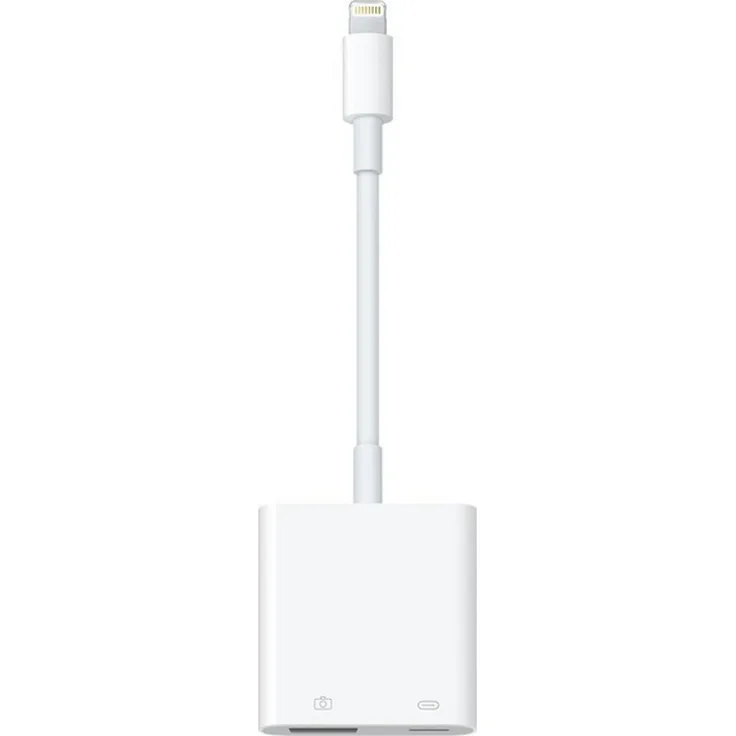 ENGELMANN EnM0527, Lightning auf USB-A Kamera-Adapter und Ladekabel, für iPhone/iPad, unterstützt JPEG, RAW, H.264, MPEG-4, ohne zusätzlichen Stromanschluss