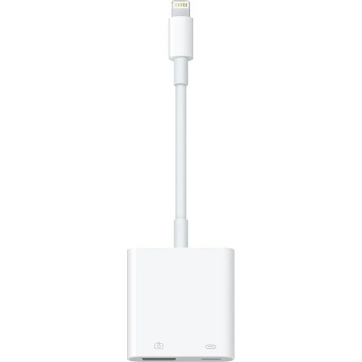 ENGELMANN EnM0527, Lightning auf USB-A Kamera-Adapter und Ladekabel, für iPhone/iPad, unterstützt JPEG, RAW, H.264, MPEG-4, ohne zusätzlichen Stromanschluss