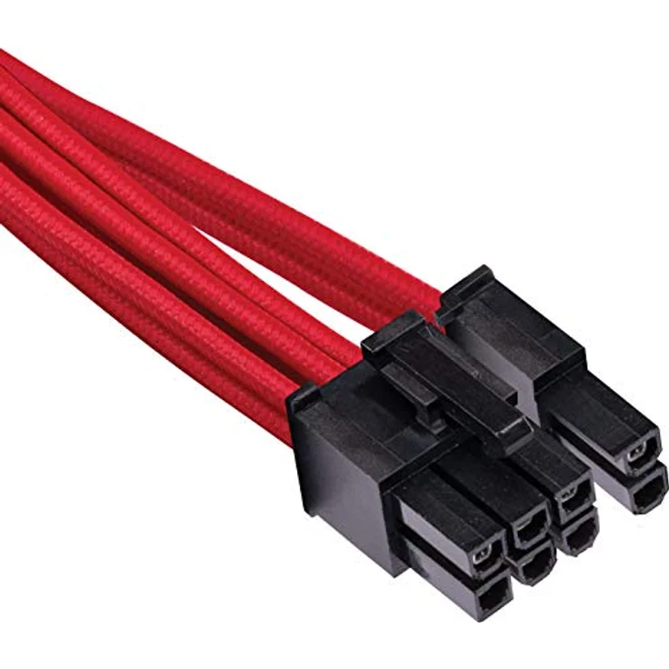 Corsair Premium individually sleeved (Type 4, Generation 4) - Stromkabel - 8-poliger PCIe Power (W) eingerastet bis 8-poliger PCIe Power (6+2) (W) eingerastet - 65 cm - Rot (Packung mit 2) (CP-8920251) - Preisvergleich – Bild 2