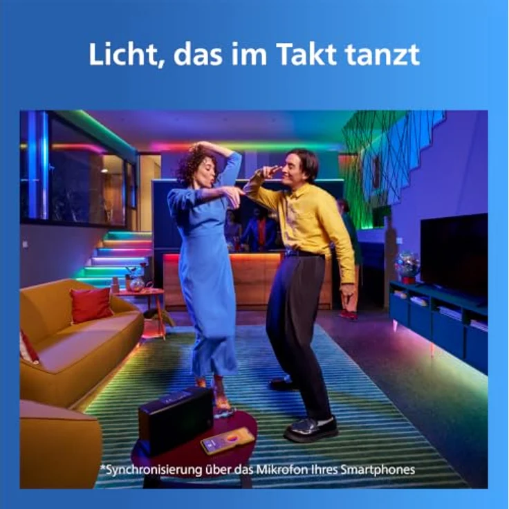 Philips Smart Lighting RGBIC LED Lightstrip, 20 m, Zuschneidbar, Dynamische Mehrfarb-Lichteffekte, WLAN-Steuerung, Kompatibel mit Google Home, Alexa, Apple Home – Bild 4