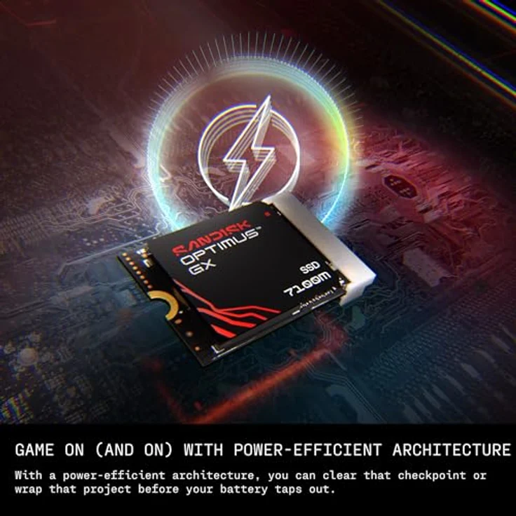 SANDISK Optimus™ 7100M NVMe™ Festplatte, 2 TB SSD PCIe 4.0, interne M.2 2230 für Gaming – Bild 6