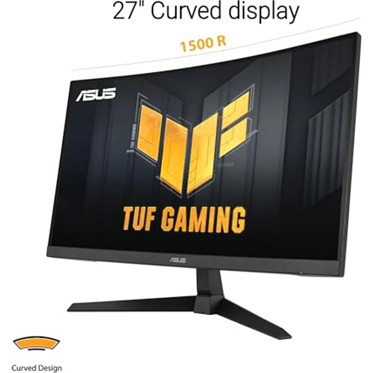 ASUS TUF Gaming VG27VQ3B - 27 Zoll Full HD Curved Monitor - 180 Hz, 1ms GtG, FreeSync, AdaptiveSync, ELMB Sync - Fast-VA Panel, 16:9, 1920x1080, DisplayPort, HDMI, Speaker – Bild 2