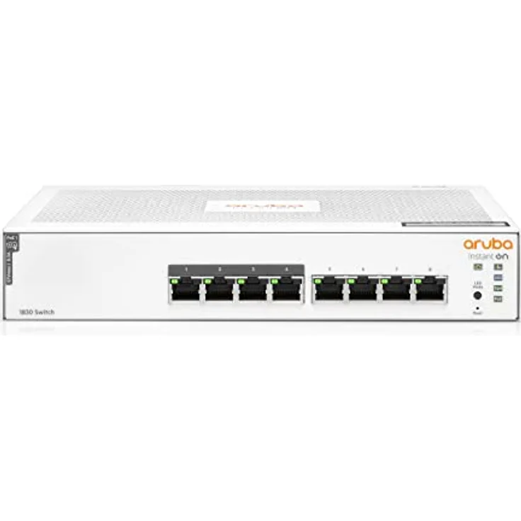 Aruba Instant On 1830 8-Port Gb Smart-Managed Layer 2 Ethernet Switch with PoE | 8X 1G | 4X CL4 PoE (65W) | Fanless | EU Cord (JL811A#ABB) – Bild 1