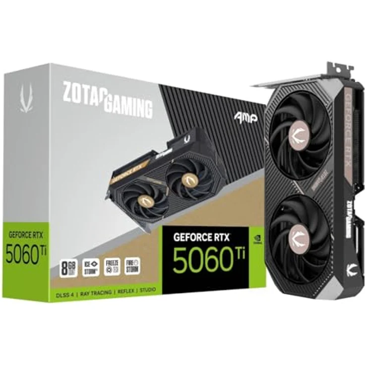 Zotac RTX 5060 Ti AMP, 8GB GDDR7 Grafikkarte mit 7680x4320 Pixel Auflösung, Unterstützung für DirectX 12 Ultimate und VR – Bild 2
