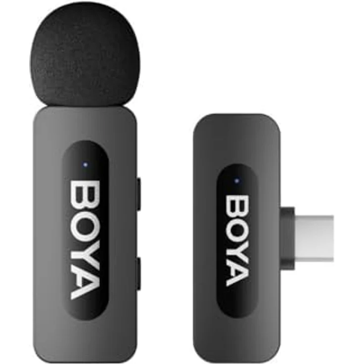 Boya BY-V10 (V2.0), tragbares Dual-Channel-Wireless-Mikrofon mit intelligenter Geräuschunterdrückung – Bild 1