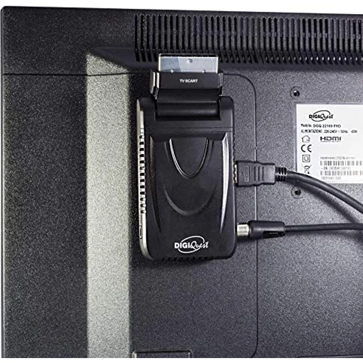 Digiquest INVISIBLE Digital Decoder, DVB-T Receiver mit Full-HD, HEVC H.265, Schwarz, 12-V-Stromversorgung für Boote und Wohnmobile – Bild 5