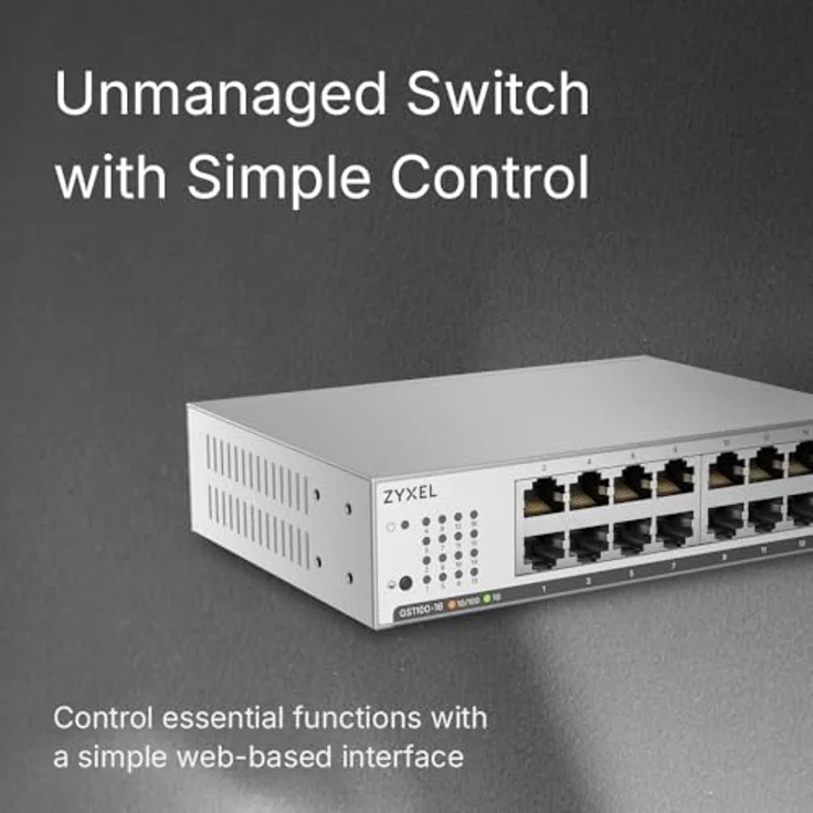 ZyXEL GS1100-16, Rack-mountable Switch mit 16 Ports (10/100/1000) – Bild 4