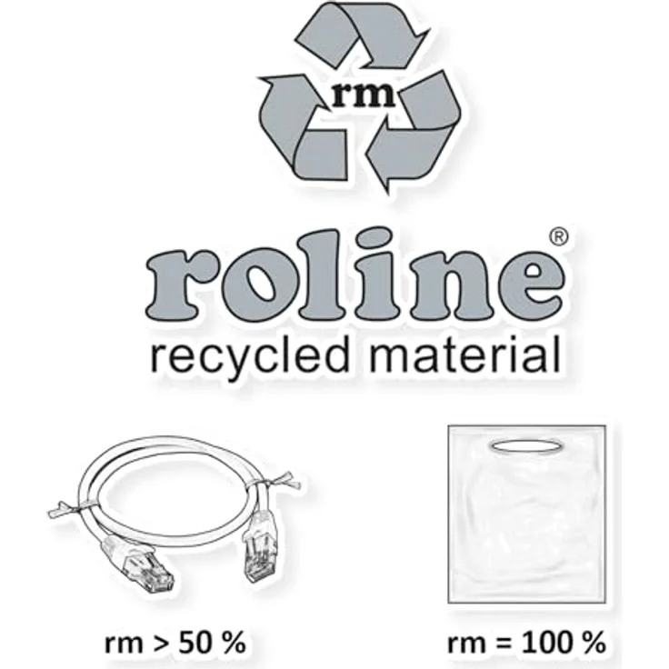 ROLINE RM HDMI High Speed Kabel, 2 m mit Ethernet, 4K Auflösung bis 3840x2160 @60Hz, schwarz, nachhaltig aus 50% recyceltem Material – Bild 3