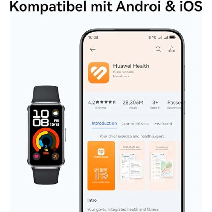 HUAWEI Band 10 Fitnesstracker weiß - AMOLED, Automatische Workout-Erkennung – Bild 10