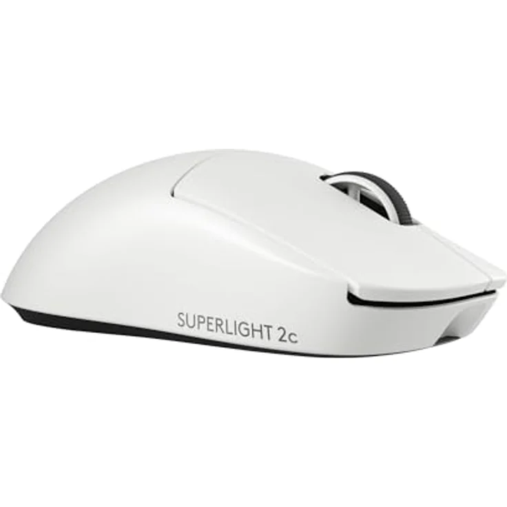 Logitech G PRO X Superlight 2c, kabellose Gaming-Maus mit 44K DPI-Sensor, 8 kHz Abtastrate, 5 programmierbaren Tasten, USB-C-Ladefunktion, 53 g leicht, kompakt, Weiß – Bild 1