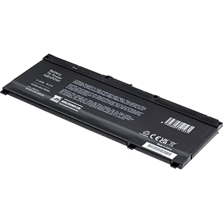 T6 Power Batterie für HP Omen 15-ce000 und Pavilion Power 15-cb000, 4550mAh, 70Wh, 4 Zellen, Li-Polymer