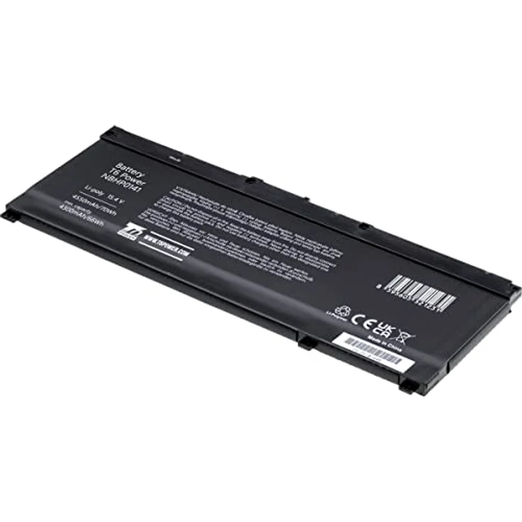 T6 Power Batterie für HP Omen 15-ce000 und Pavilion Power 15-cb000, 4550mAh, 70Wh, 4 Zellen, Li-Polymer – Bild 1