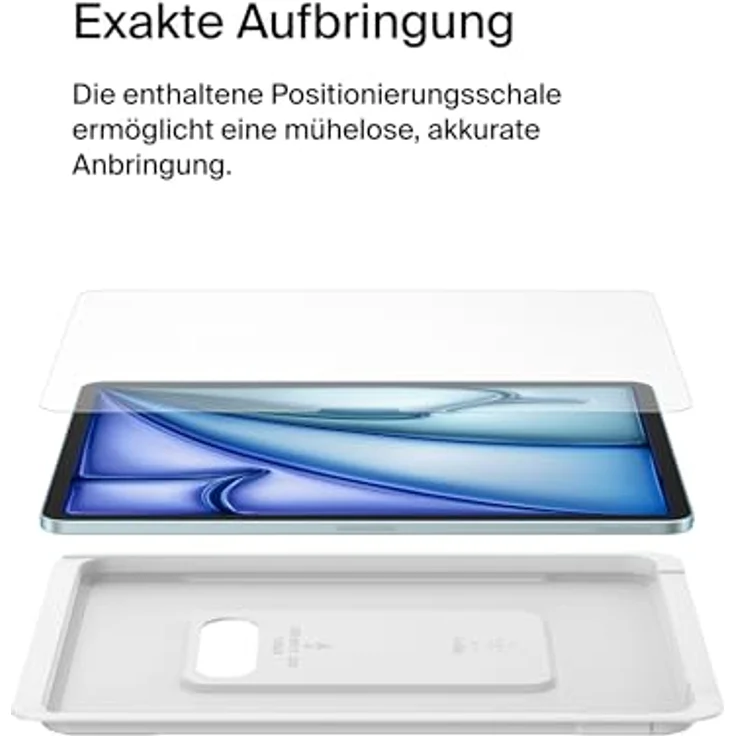 Belkin ScreenForce TemperedGlass Displayschutzfolie für iPad Air, 11", 9H Härtegrad, kratzfest, dünn, kristallklar, einfach anzubringen, kompatibel mit Hüllen und Apple Pencil – Bild 3