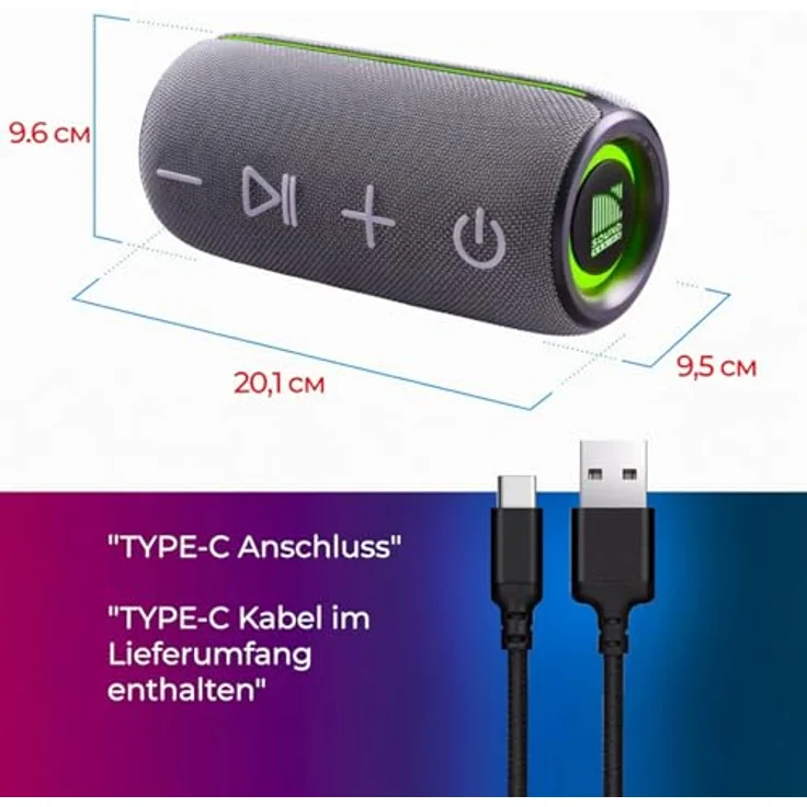 Defender Enjoy S850 Bluetooth-Lautsprecher 25 W, IP67, TWS, LED, AUX, MP3 – Bild 8