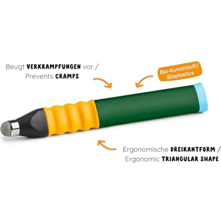 EDURINO Eingabestift, ergonomisch geformt aus Bio-Kunststoff, dunkelgrün, Zubehör für Edurino, kompatibel mit iOS und Android Geräten – Bild 3