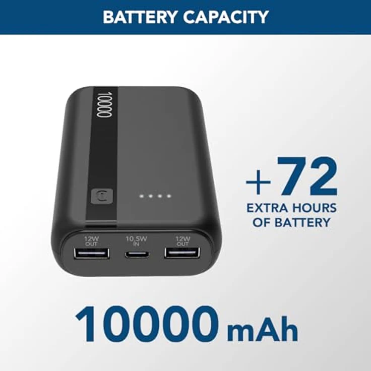 Cellularline Power Bank 10000 Black (60934), Lithium-Ion, Schwarz – Bild 2