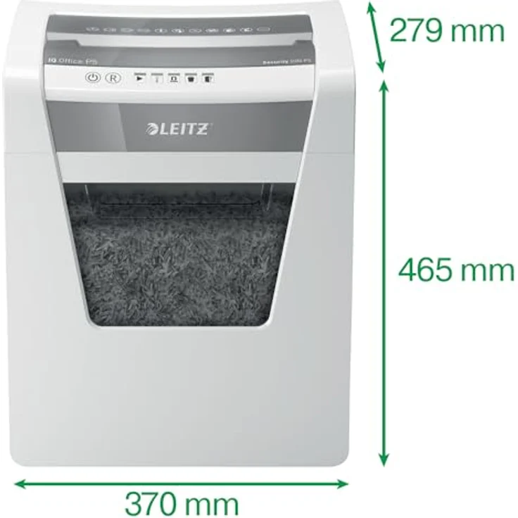 Leitz IQ Office Aktenvernichter, Mikroschnitt, Sicherheitsstufe P5, 10 Blatt Kapazität, 23L Abfallbehälter, Schredder, weiß, 80020000 – Bild 6