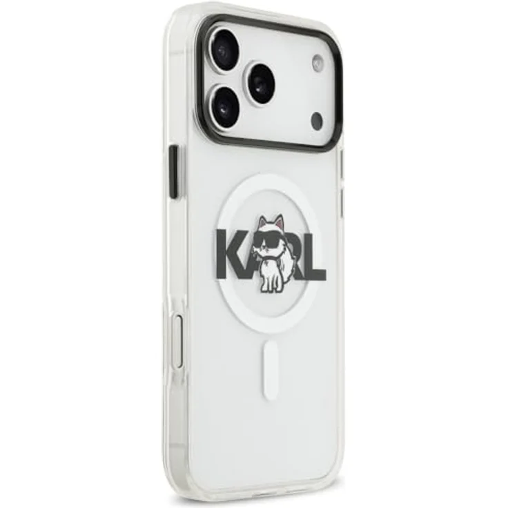 CG MOBILE Karl Lagerfeld IML Choupette Skizzenlogo, transparente MagSafe-Hülle für iPhone 17 Pro aus TPU/PC – Bild 4