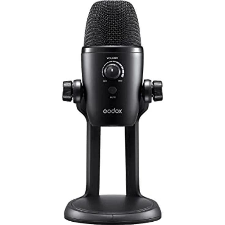 Godox Multi Pattern USB Kondensatormikrofon, vielseitiges Mikrofon mit mehreren Richtcharakteristika, schwarz – Bild 4