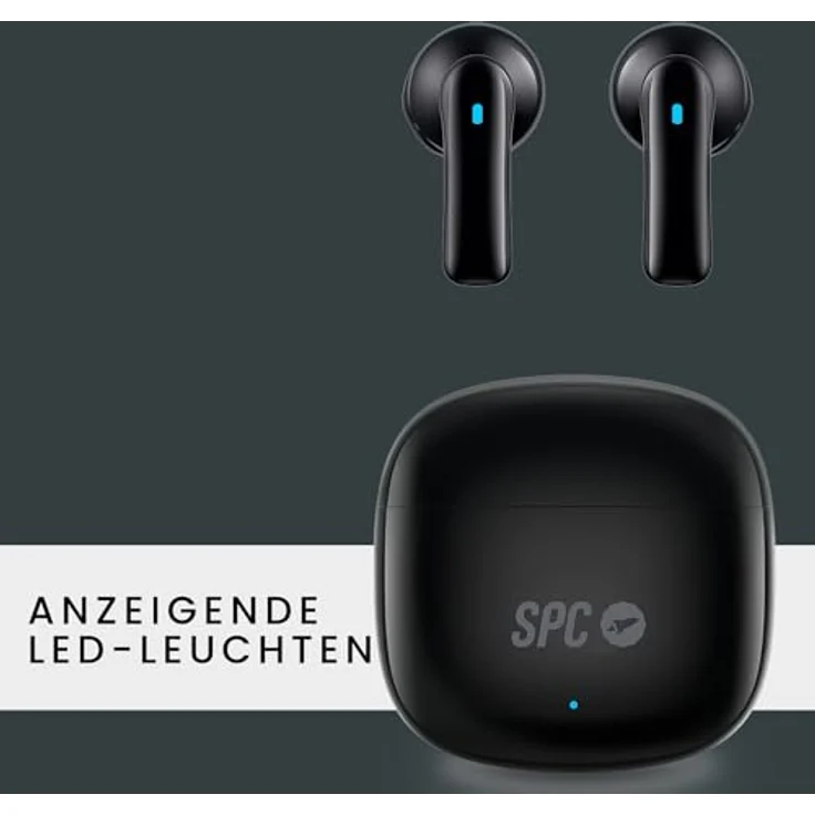 SPC Zion 2 Play, Kabellose In-Ear Kopfhörer mit Bluetooth 5.3, Touchpad-Fernbedienung, 7 Stunden Akkulaufzeit, Schwarz – Bild 7