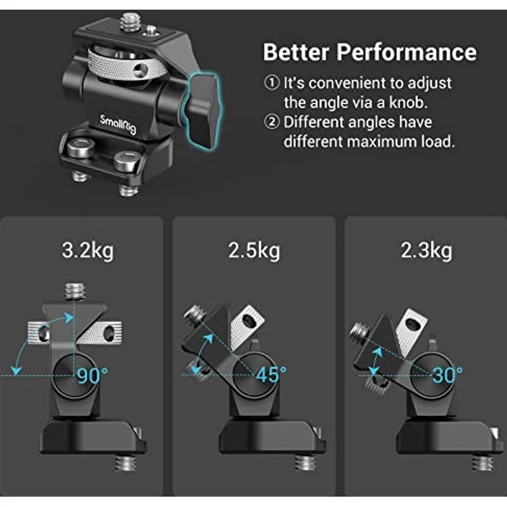 SmallRig 2904 Swivel & Tilt Monitorhalterung mit zwei 1-4'' Schrauben – Bild 5