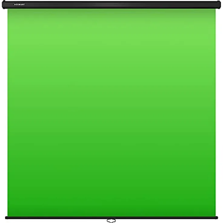 ESMART Rollo Greenscreen 200 x 200 cm (111"), Chroma-Key-Hintergrund für Fotografie und Video, Wand-/Deckenmontage, Grün