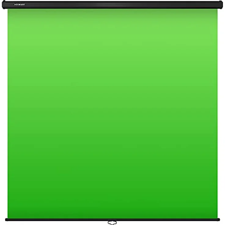 ESMART Rollo Greenscreen 200 x 200 cm (111"), Chroma-Key-Hintergrund für Fotografie und Video, Wand-/Deckenmontage, Grün – Bild 1