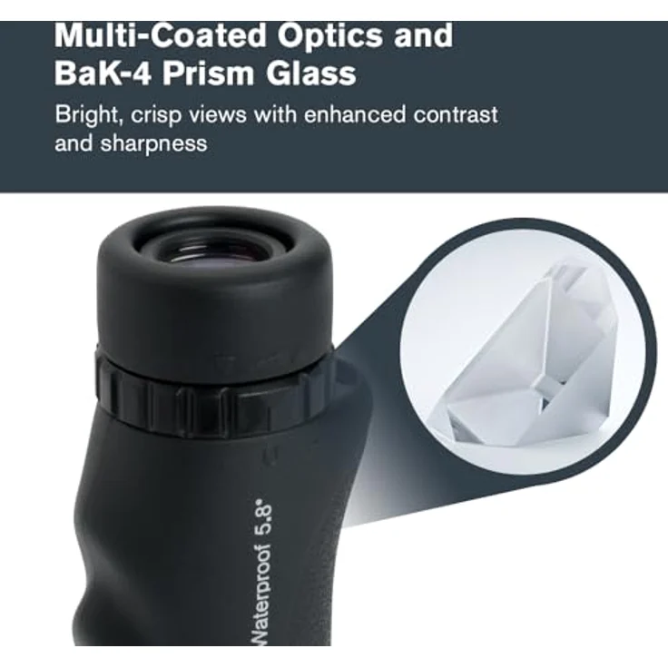 Celestron Monocular 10x25 Nature, leichtes und wasserfestes Fernglas mit Porro-Prismendesign – Bild 3