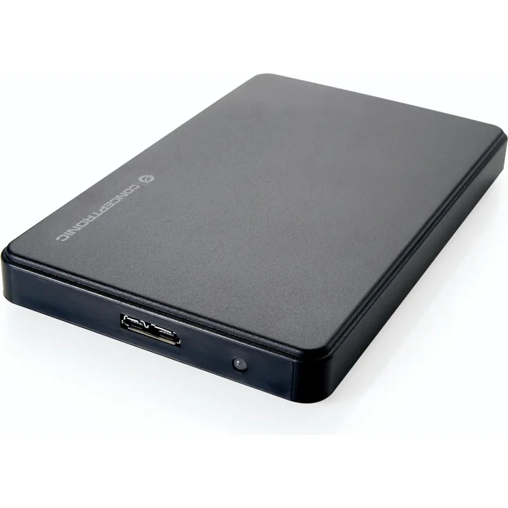 Conceptronic CHD2MUSB3B 2,5-Zoll-Festplattenbox, USB 3.0 mit 5,0 Gbit/s Übertragungsrate, schwarz