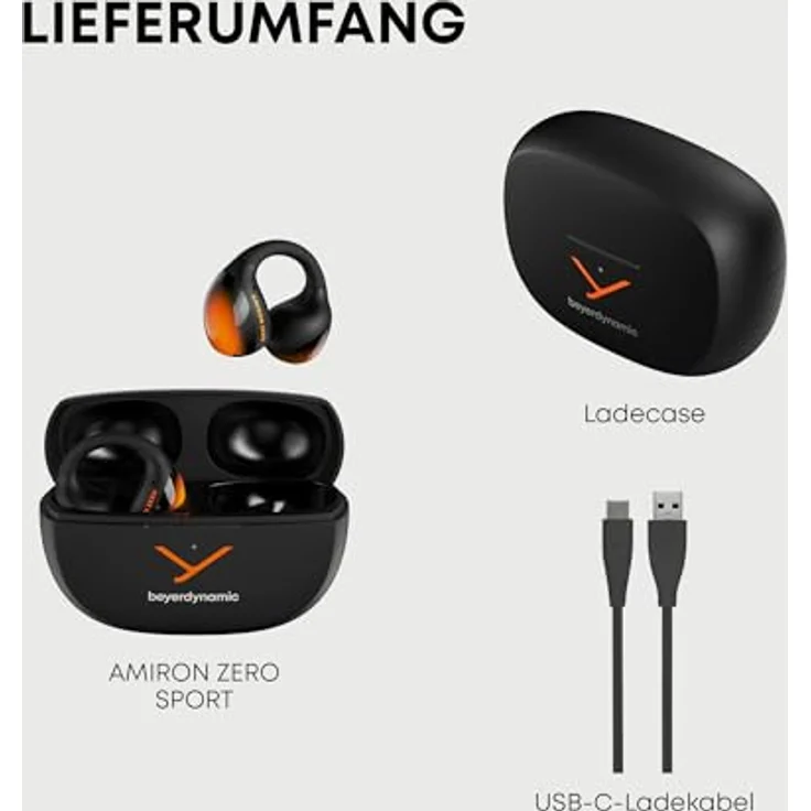 BEYERDYNAMIC Amiron Zero Sport, Open-ear Bluetooth Kopfhörer mit IP54 Spritzwasserschutz, Schwarz – Bild 7